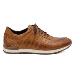 Baskets | JULES & JENN Sneakers Cuir Marron Cognac