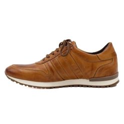 Baskets | JULES & JENN Sneakers Cuir Marron Cognac