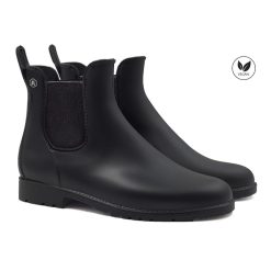 Bottines & Bottes | JULES & JENN Bottines De Pluie Noir Argente Noir/Gris